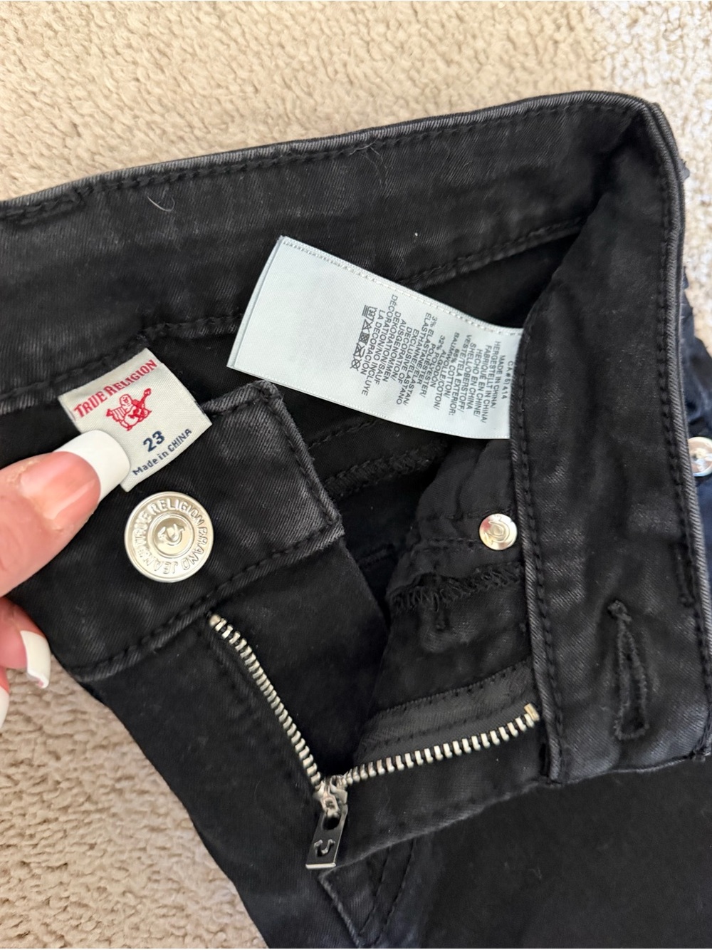 True Religion Women's Black Skinny Jeans